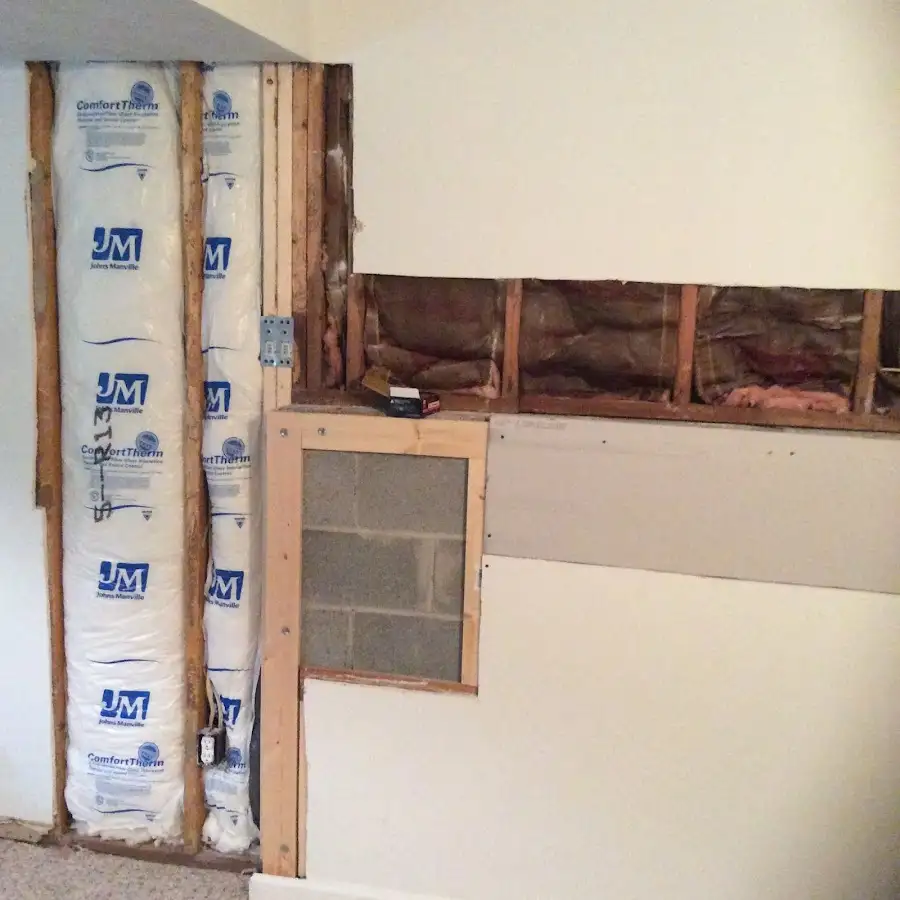 Wall insulation replacement during Structural Drying in Rye